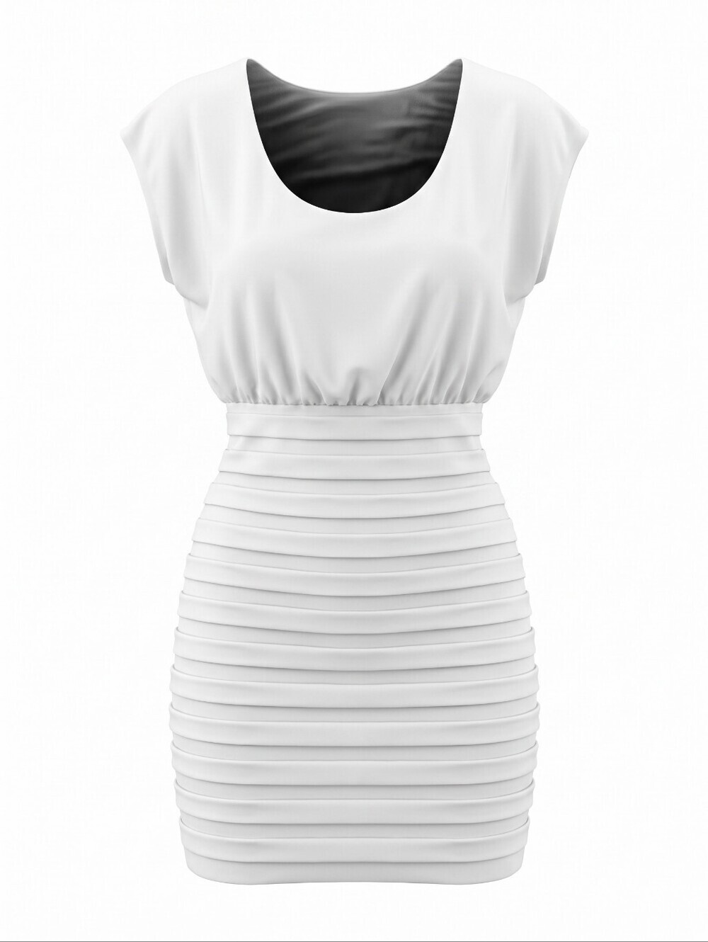 Aa Studio White Ruched Mini Sheath Resortwear White Night Cruise Sleeveless